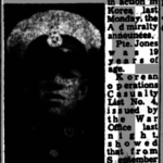 Newspaper article on the death of Marine Peter Raymond Jones