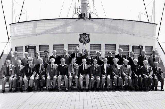 St Nazaire Raid Royal Navy Veterans on HM Yacht Britannia April 1982