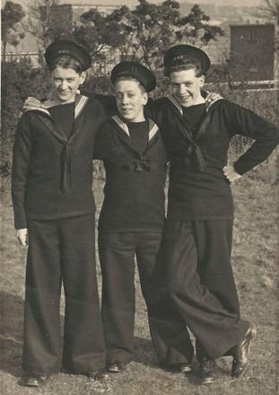 Albert Polwin (centre) aged 17