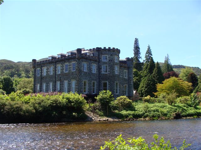 Achnacarry viewed from across the River Arkaig.