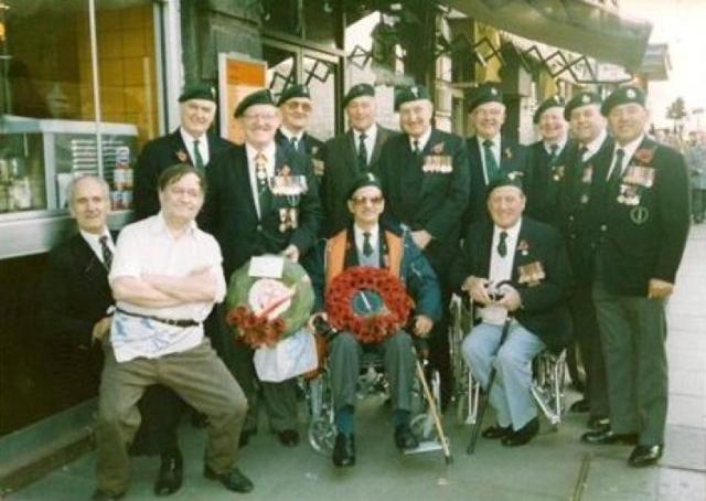 Commando Veterans at the  cenotaph service 1988