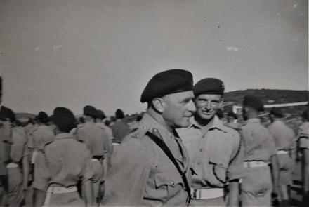 Capt. Guy Faulkener Whitfield No.2 Cdo and Maj. Gen Robert Grice Sturges G.O.C. Cdo. Group