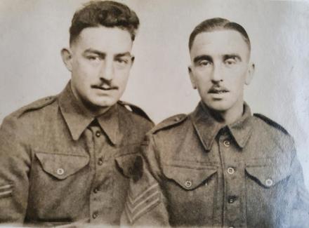 Cpl. Geoff Knight and (believed to be) Sgt. Ashton Usher Hey, 41 RM Commando