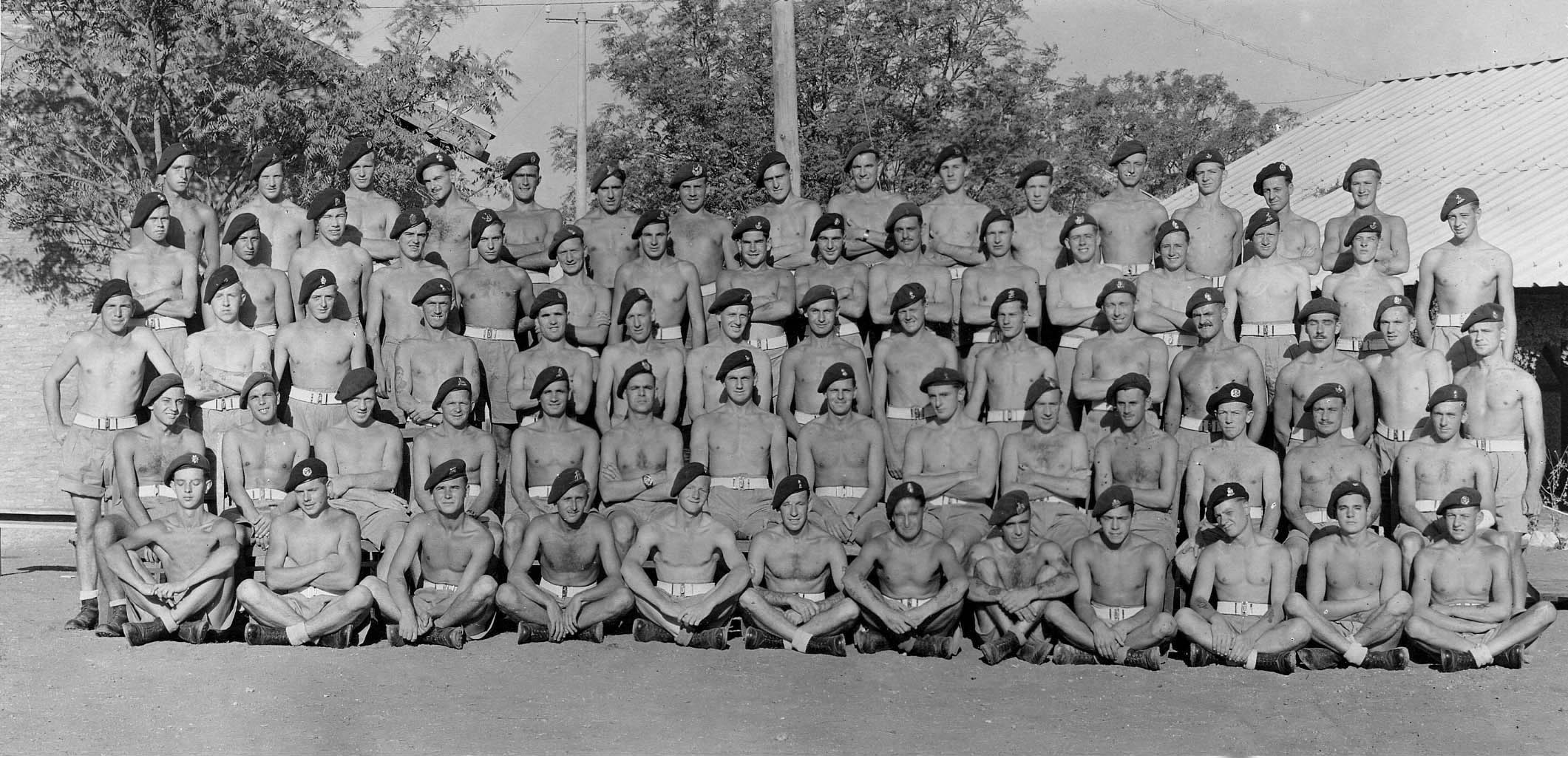 Capt. John Bowyer, 'Ginger' Hedges,  and others, India, 1945