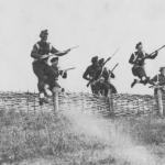 No.2 Commandos training with fixed bayonets