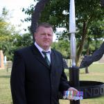 Mark Heard with his father's medals