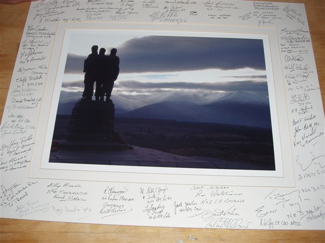 A signed photo of the Monument