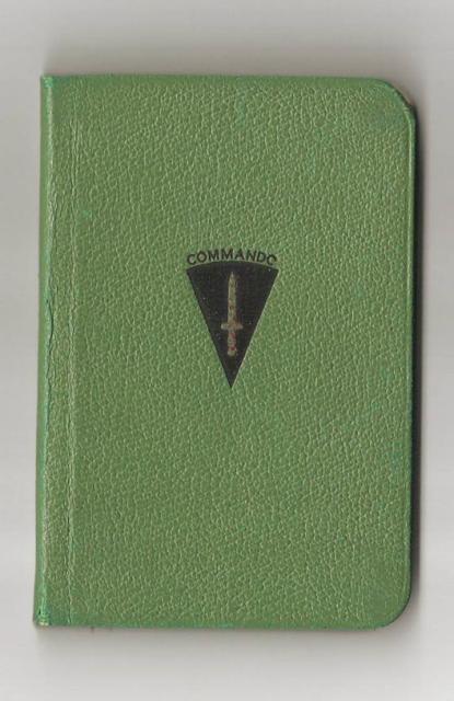 Front of the 1951 Commando Association Diary.