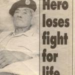 Newspaper article about the death of Ron Chung