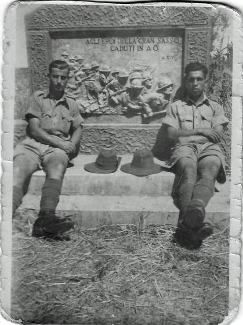 Israel Matza on the left with a friend