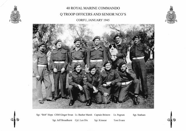 40 RM Commando - Q troop Officers & Senior NCO - Corfu Jan 1945