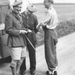 Lt. Col. Newman, Capt. Stanley Day (Adjutant) and Capt. Ronnie Mitchell