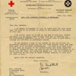 British Red Cross letter dated 21st July 1942