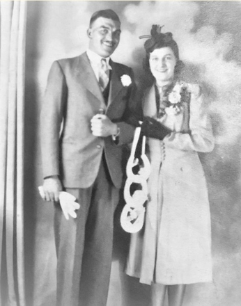 Alfred (No.1 Cdo) and Eileen Hopkins wedding photo