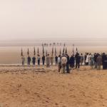 3 Cdo. Wreath laying on beach. Colleville-Montgomery