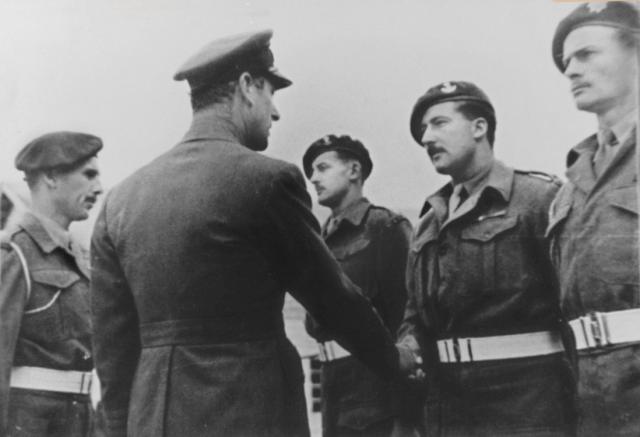 Lord Mountbatten,  Lt.Col. Pollitt, and Captains Buckle,  John Sergeant and Ray Bolitho