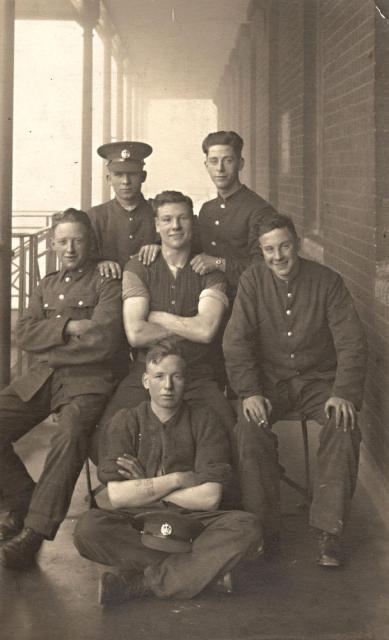 Leslie Charles Mullet with Essex Regt. pals