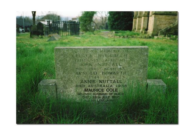 The grave of Arnold Howarth BEM