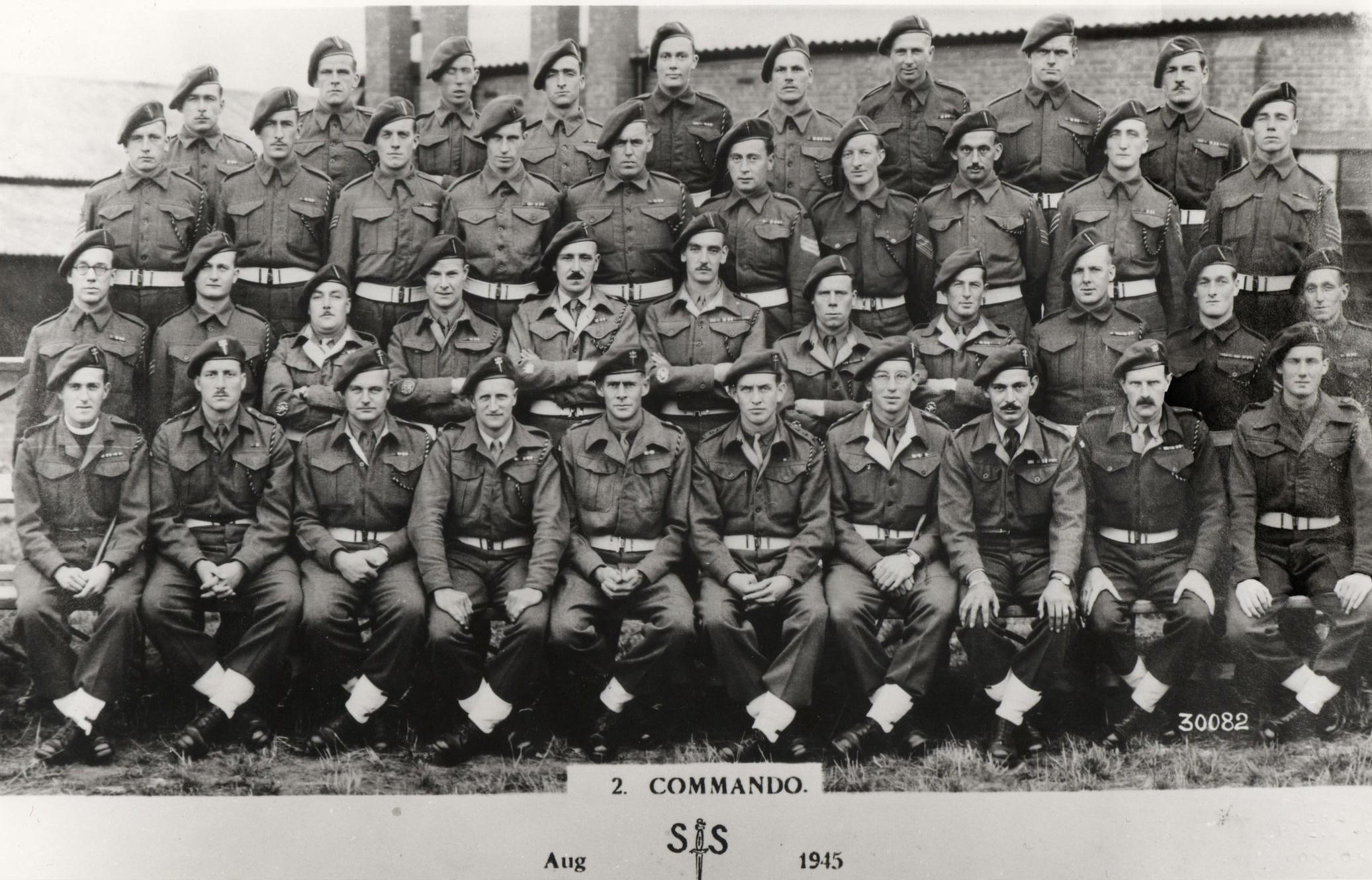 No. 2 Commando Officers and Sergeants - Aug.1945