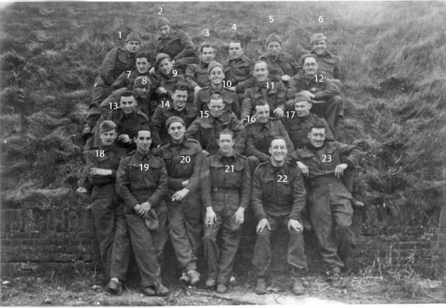 Numbered version of No.4 Cdo 'C' troop at Dover Castle