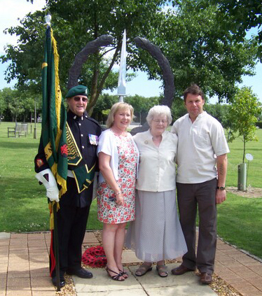 Fred Davies with Marion wife of the late Frank Johnson and family