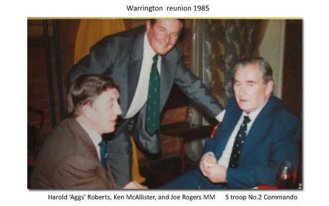 Harold 'Aggs' Roberts, Ken McAllister, and Joe Rogers MM