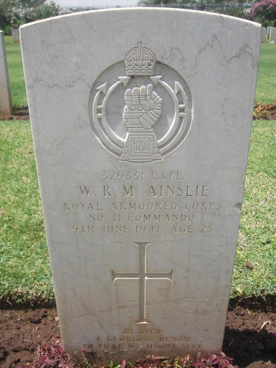 Lance Corporal William Robson Milne Ainslie