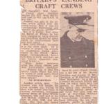 Newspaper article and photo about Lieut. Cmdr. Harold Goulding DSO RNR