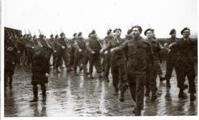 March past of the of the Commandos of the CMWTC at St Ives 1945