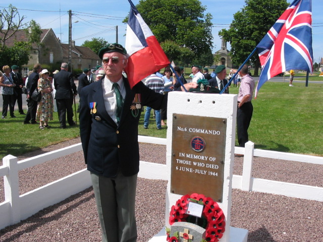 Harry Bell at The No.6 Commando memorial