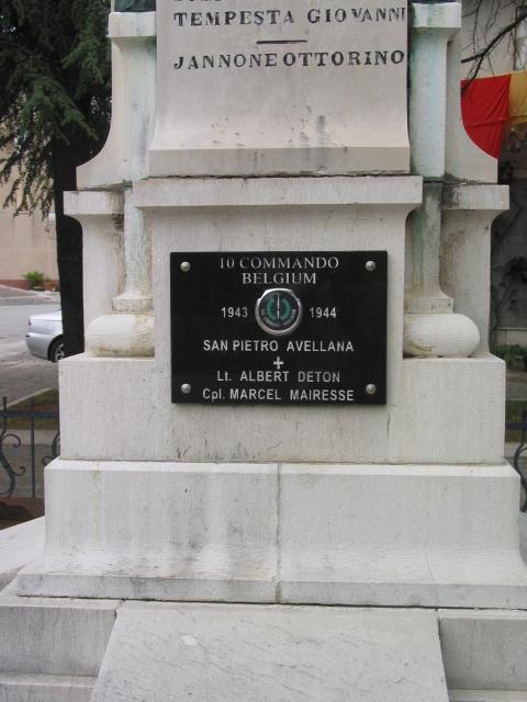 Plaque in honour of L/Cpl. Marcel Mairesse  and Lieut. Albert Deton