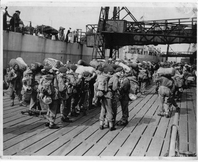 No.3 Commando in 1945 arriving at Tilbury