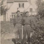 Ted Pritchard and pal - No. 3 Cdo.  Kiel 1945