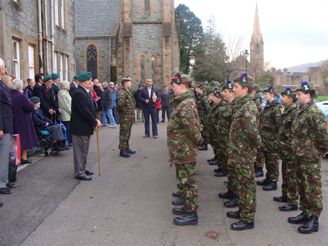 Scotty inspecting the Cadets - 2