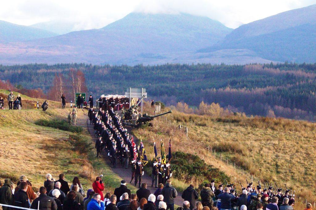 The march to the Commando Memorial