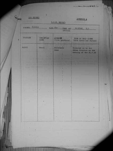 Frederick Barkham - Escape and Evasion Report - p3.