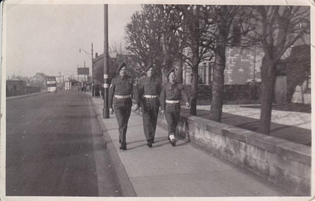 Edward 'Tiny' Burke BEM, Len Perkins MM, and Bert Dixon