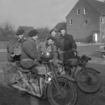 Group at Maasbracht Gemeentehuis (Town Hall), near Brachterbeek