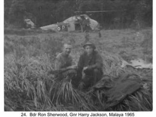 Bdr. Ron Sherwood and Gnr Harry Jackson, 8 Bty RA, Malaya,1965