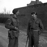Maj Vicomte Arthur de Jonghe and unknown RM Cdo officer