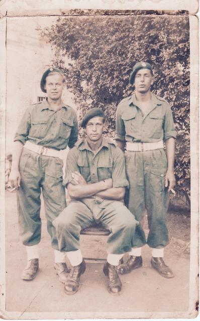 Ginger Harris or Clarke, centre n/k, and Bill Brown on the right