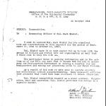 Letter of commendation for Sgt Karel Elshof 10IA Cdo 2 'Dutch' troop