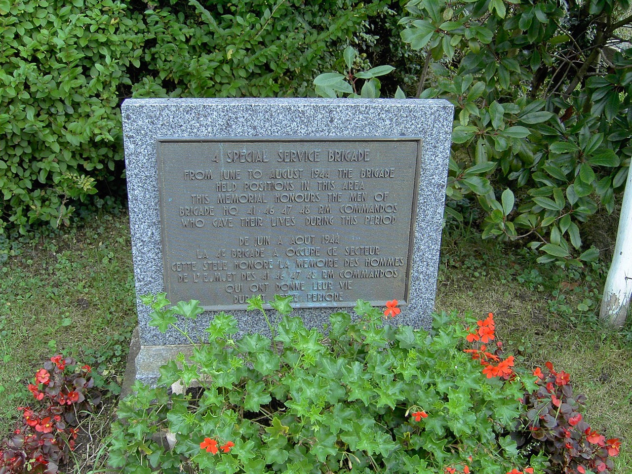 4th SS Bde. memorial, Le Hauger, Route de Sallenelles.
