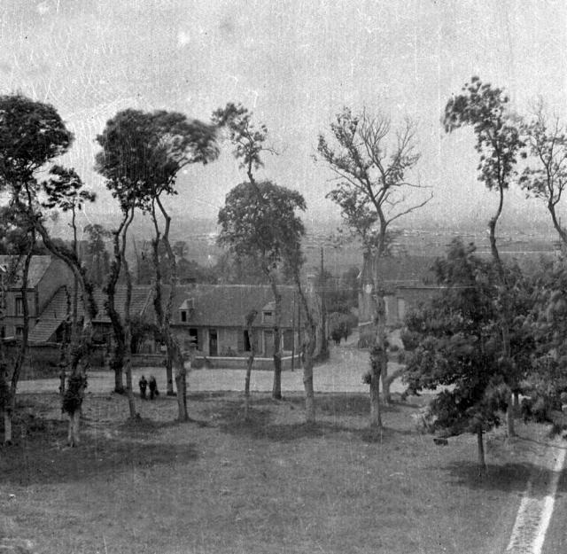 The view of Le Plein and Orne Valley from the belfry of Le Plein Church 1944