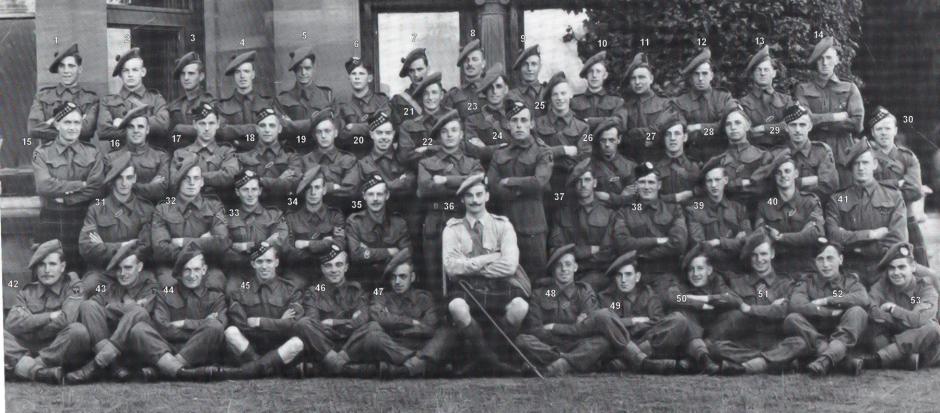 No.2 Commando 5 troop 1941 Dumfries (numbered for names)