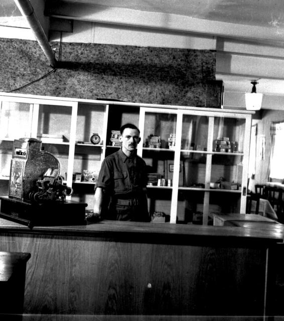 L/Cpl. Ken Emmerson in The Green Beret bar/cafe (2)