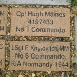 Cpl.Hugh Maines No.1 Cdo. and L/Sgt. Khytovitch No.6 Cdo