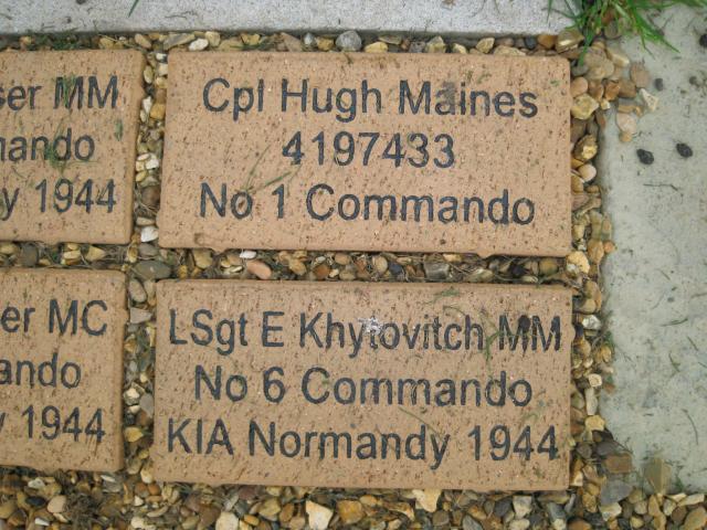 Cpl.Hugh Maines No.1 Cdo. and L/Sgt. Khytovitch No.6 Cdo