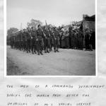 Commando march past after the unveiling of the No.1 SS Bde War Memorial at le Plein