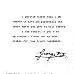 Letter from HM King George VI to John Southworth MM